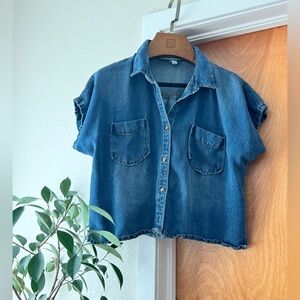 Soft Denim Short Sleeve, Button-Up